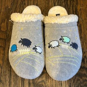 Lands’ End Counting Sheep slippers.